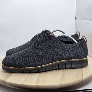 Mens Size 9 - Cole Haan Zerogrand Oxfords Black Magnet Gray Stitchlite Shoes